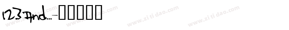 123 and...字体转换